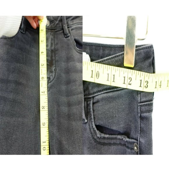 HIDDEN Women Washed Black Denim Skinny Jeans 26 Slim Frayed Distressed Mid Rise - Picture 7 of 13